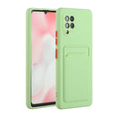 For Samsung Galaxy A42 5G Card Slot Design Shockproof TPU Protective Case(Green)