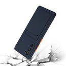 For Samsung Galaxy S20 FE Card Slot Design Shockproof TPU Protective Case(Dark Blue)