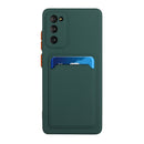 For Samsung Galaxy S20 FE Card Slot Design Shockproof TPU Protective Case(Dark Green)