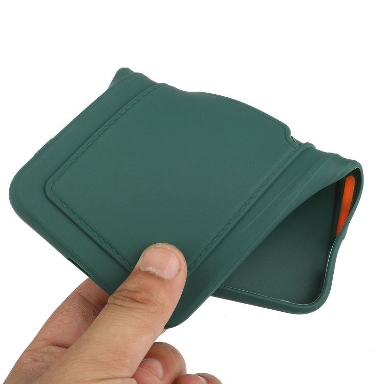 For Samsung Galaxy S20 FE Card Slot Design Shockproof TPU Protective Case(Dark Green)