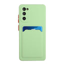 For Samsung Galaxy S20 FE Card Slot Design Shockproof TPU Protective Case(Green)
