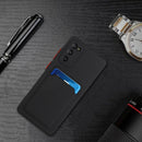 For Samsung Galaxy S20 FE Card Slot Design Shockproof TPU Protective Case(Black)