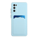 For Samsung Galaxy S20 FE Card Slot Design Shockproof TPU Protective Case(Sky Blue)