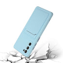 For Samsung Galaxy S20 FE Card Slot Design Shockproof TPU Protective Case(Sky Blue)
