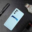 For Samsung Galaxy S20 FE Card Slot Design Shockproof TPU Protective Case(Sky Blue)