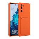 For Samsung Galaxy S20 FE Card Slot Design Shockproof TPU Protective Case(Orange)