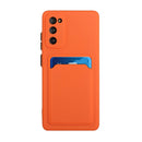 For Samsung Galaxy S20 FE Card Slot Design Shockproof TPU Protective Case(Orange)