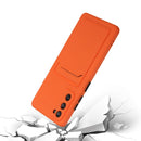 For Samsung Galaxy S20 FE Card Slot Design Shockproof TPU Protective Case(Orange)