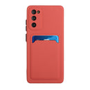 For Samsung Galaxy S20 FE Card Slot Design Shockproof TPU Protective Case(Plum Red)