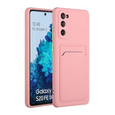 For Samsung Galaxy S20 FE Card Slot Design Shockproof TPU Protective Case(Pink)