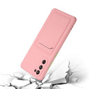 For Samsung Galaxy S20 FE Card Slot Design Shockproof TPU Protective Case(Pink)