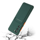 For Samsung Galaxy S21 5G Card Slot Design Shockproof TPU Protective Case(Dark Green)