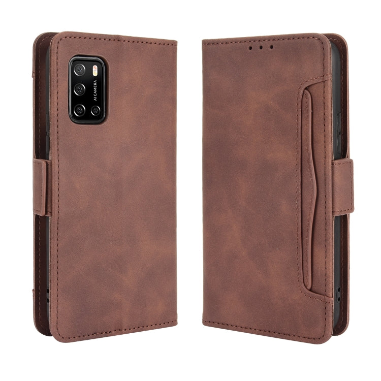 For Rakuten BIG S Skin Feel Calf Pattern Horizontal Flip Leather Case with Holder & Card Slots & Photo Frame(Brown)