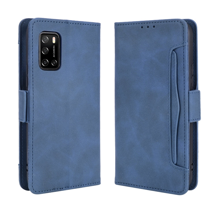 For Rakuten BIG S Skin Feel Calf Pattern Horizontal Flip Leather Case with Holder & Card Slots & Photo Frame(Blue)