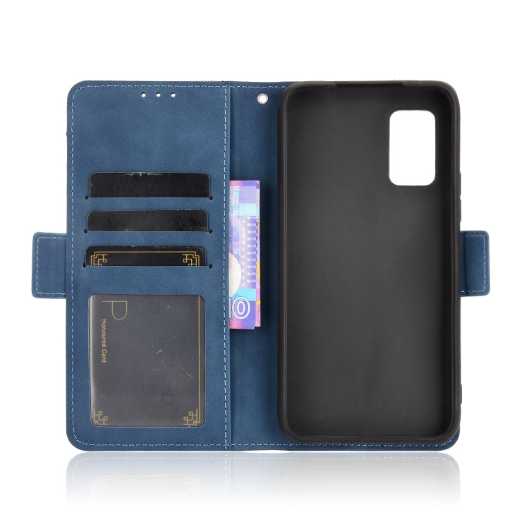 For Rakuten BIG S Skin Feel Calf Pattern Horizontal Flip Leather Case with Holder & Card Slots & Photo Frame(Blue)