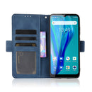 For Oukitel C23 Pro Skin Feel Calf Pattern Horizontal Flip Leather Case with Holder & Card Slots & Photo Frame(Blue)