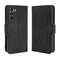 For Samsung Galaxy S21 FE Skin Feel Calf Pattern Horizontal Flip Leather Case with Holder & Card Slots & Photo Frame(Black)