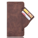 For Samsung Galaxy S21 FE Skin Feel Calf Pattern Horizontal Flip Leather Case with Holder & Card Slots & Photo Frame(Brown)