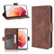 For Samsung Galaxy S21 FE Skin Feel Calf Pattern Horizontal Flip Leather Case with Holder & Card Slots & Photo Frame(Brown)