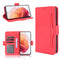 For Samsung Galaxy S21 FE Skin Feel Calf Pattern Horizontal Flip Leather Case with Holder & Card Slots & Photo Frame(Red)