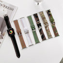 Three Lines Canvas Watch Band For Apple Watch Ultra 49mm / Series 8&7 45mm / SE 2&6&SE&5&4 44mm / 3&2&1 42mm(Black)