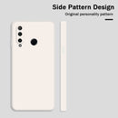 For Honor 20i Solid Color Imitation Liquid Silicone Straight Edge Dropproof Full Coverage Protective Case(Sky Blue)