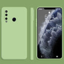 For Honor 20i Solid Color Imitation Liquid Silicone Straight Edge Dropproof Full Coverage Protective Case(Matcha Green)