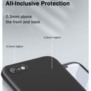 Solid Color Imitation Liquid Silicone Straight Edge Dropproof Full Coverage Protective Case For iPhone 6s / 6(Dark Green)
