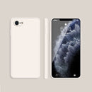 Solid Color Imitation Liquid Silicone Straight Edge Dropproof Full Coverage Protective Case For iPhone SE 2022 / SE 2020 / 8 / 7(White)
