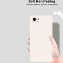Solid Color Imitation Liquid Silicone Straight Edge Dropproof Full Coverage Protective Case For iPhone SE 2022 / SE 2020 / 8 / 7(White)