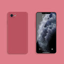 For iPhone SE 2022 / SE 2020 / 8 / 7 Solid Color Imitation Liquid Silicone Straight Edge Dropproof Full Coverage Protective Case(Red)