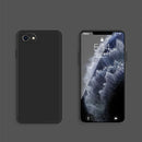 Solid Color Imitation Liquid Silicone Straight Edge Dropproof Full Coverage Protective Case For iPhone SE 2022 / SE 2020 / 8 / 7(Black)