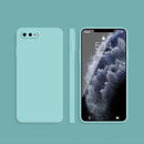Solid Color Imitation Liquid Silicone Straight Edge Dropproof Full Coverage Protective Case For iPhone 8 Plus / 7 Plus(Sky Blue)
