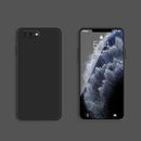 Solid Color Imitation Liquid Silicone Straight Edge Dropproof Full Coverage Protective Case For iPhone 8 Plus / 7 Plus(Black)