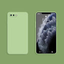 Solid Color Imitation Liquid Silicone Straight Edge Dropproof Full Coverage Protective Case For iPhone 8 Plus / 7 Plus(Matcha Green)