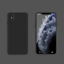 Solid Color Imitation Liquid Silicone Straight Edge Dropproof Full Coverage Protective Case For iPhone X / XS(Black)