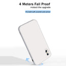 Solid Color Imitation Liquid Silicone Straight Edge Dropproof Full Coverage Protective Case For iPhone X / XS(Matcha Green)