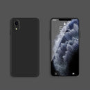 Solid Color Imitation Liquid Silicone Straight Edge Dropproof Full Coverage Protective Case For iPhone XR(Black)