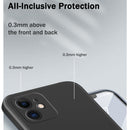 Solid Color Imitation Liquid Silicone Straight Edge Dropproof Full Coverage Protective Case For iPhone 11(Matcha Green)