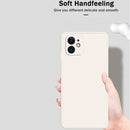 Solid Color Imitation Liquid Silicone Straight Edge Dropproof Full Coverage Protective Case For iPhone 12(Purple)