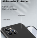 Solid Color Imitation Liquid Silicone Straight Edge Dropproof Full Coverage Protective Case For iPhone 12 Pro(Gray)