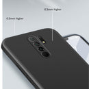For Xiaomi Redmi 9 Solid Color Imitation Liquid Silicone Straight Edge Dropproof Full Coverage Protective Case(Grey)