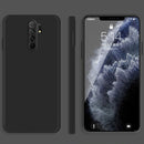 For Xiaomi Redmi 9 Solid Color Imitation Liquid Silicone Straight Edge Dropproof Full Coverage Protective Case(Black)
