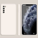 For Xiaomi Redmi Note 8 Solid Color Imitation Liquid Silicone Straight Edge Dropproof Full Coverage Protective Case(White)