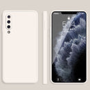 For Xiaomi Mi 9 / 9 SE Solid Color Imitation Liquid Silicone Straight Edge Dropproof Full Coverage Protective Case(White)