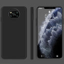 For Xiaomi Poco X3 NFC / Poco X3 Pro Solid Color Imitation Liquid Silicone Straight Edge Dropproof Full Coverage Protective Case(Black)