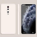 For Xiaomi Redmi K20 Solid Color Imitation Liquid Silicone Straight Edge Dropproof Full Coverage Protective Case(White)