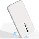 For Xiaomi Redmi K20 Solid Color Imitation Liquid Silicone Straight Edge Dropproof Full Coverage Protective Case(White)