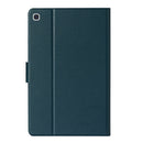 For Samsung Galaxy Tab A7 Lite 8.7 (2021) T220 Pure Color Horizontal Flip Leather Case with Card Slots & Holder & Lanyard(Dark Green)