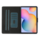 For Samsung Galaxy Tab A7 Lite 8.7 (2021) T220 Pure Color Horizontal Flip Leather Case with Card Slots & Holder & Lanyard(Dark Green)